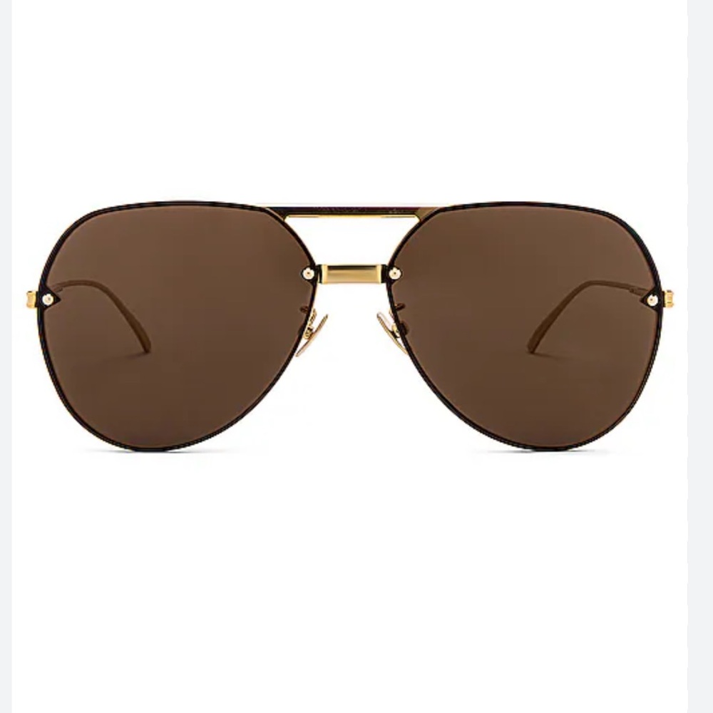 Bottega Veneta Rimless Pilot Aviators Shiny Gold/Brown
Classic Unisex BV1054SA